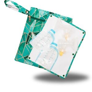 Sarah Wells Pumparoo Wet/Dry Bag & Staging Mat For Breast Pump Parts Mosaic baby